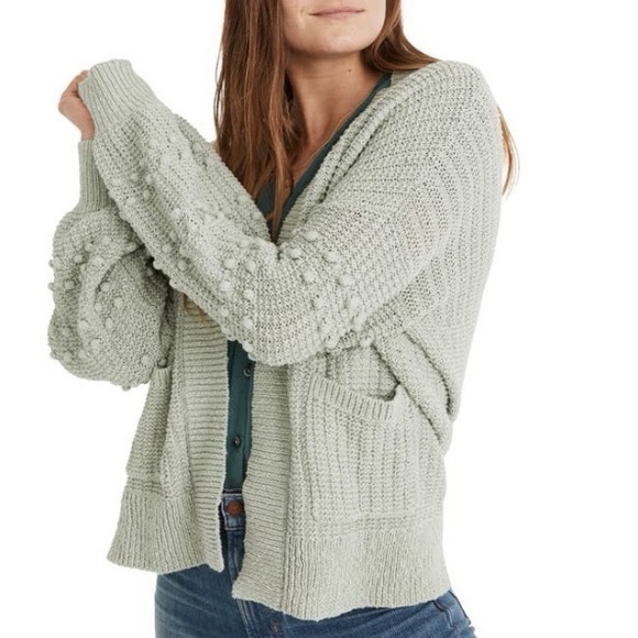 Madewell Bobble Cardigan Sage - Picture 4 of 15